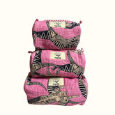 Trousse de toilette "Dancing cat pink" Moyenne